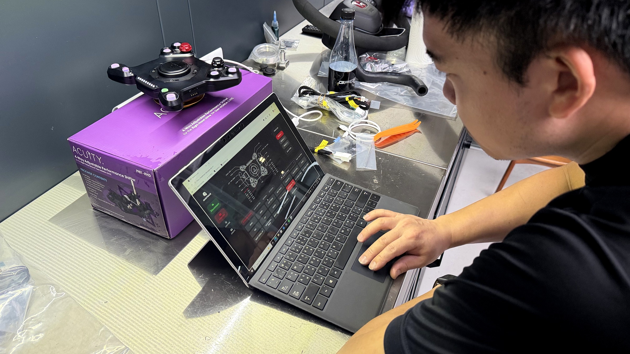 เซ็ตปุ่มชุดฮับ JQ Werks Podium บนโปรแกรม Madtrace Lab 2.0