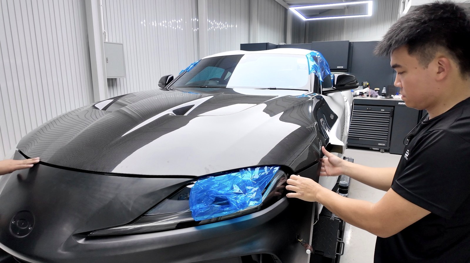 ADRO GR Supra Widebody คันแรกในไทย โดย G-FORCE — Fitting ระยะกันชนหน้ากับฝากระโปรง