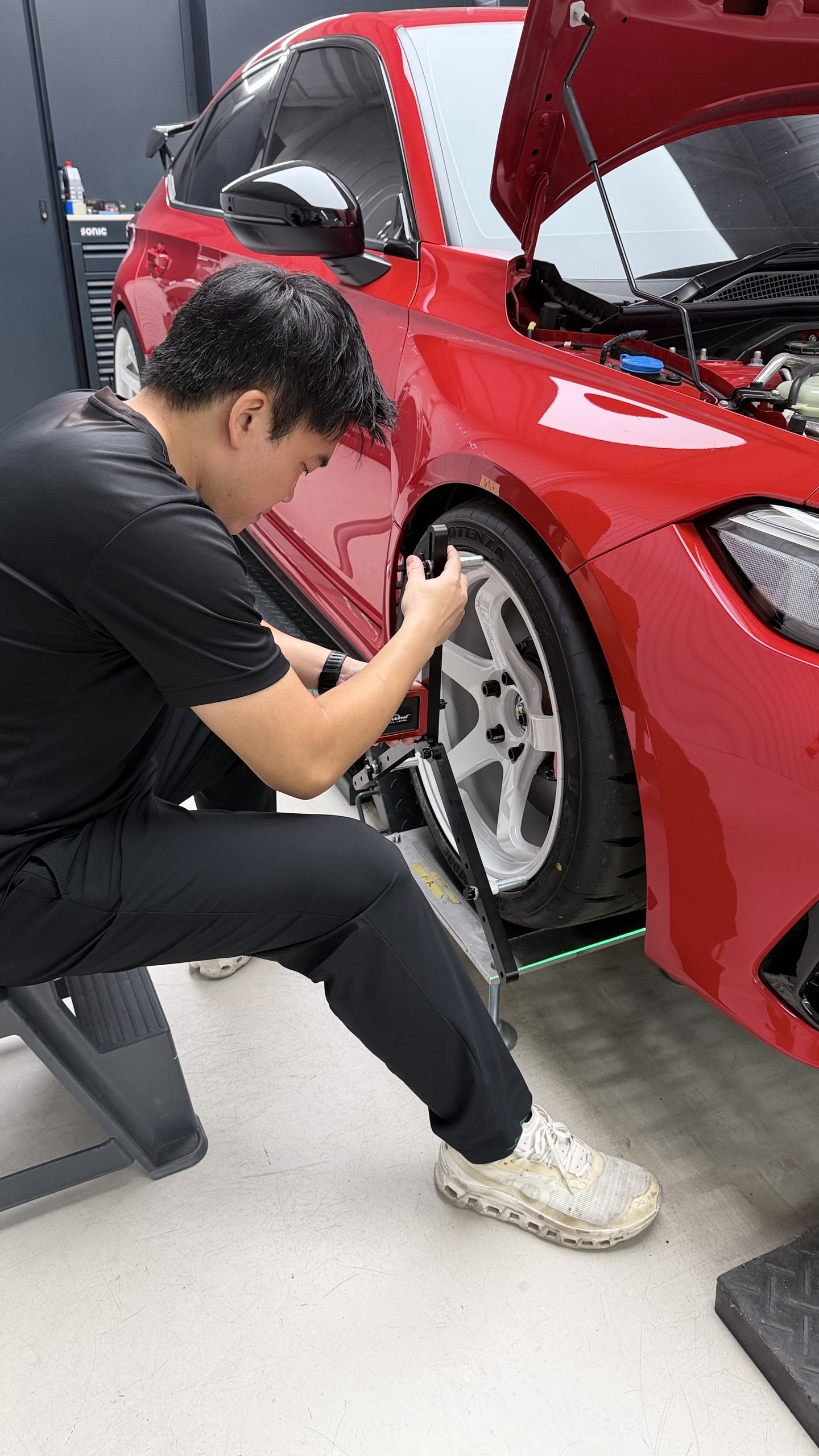 วัดมุมแคมเบอร์ล้อหน้า Civic Type-R FL5