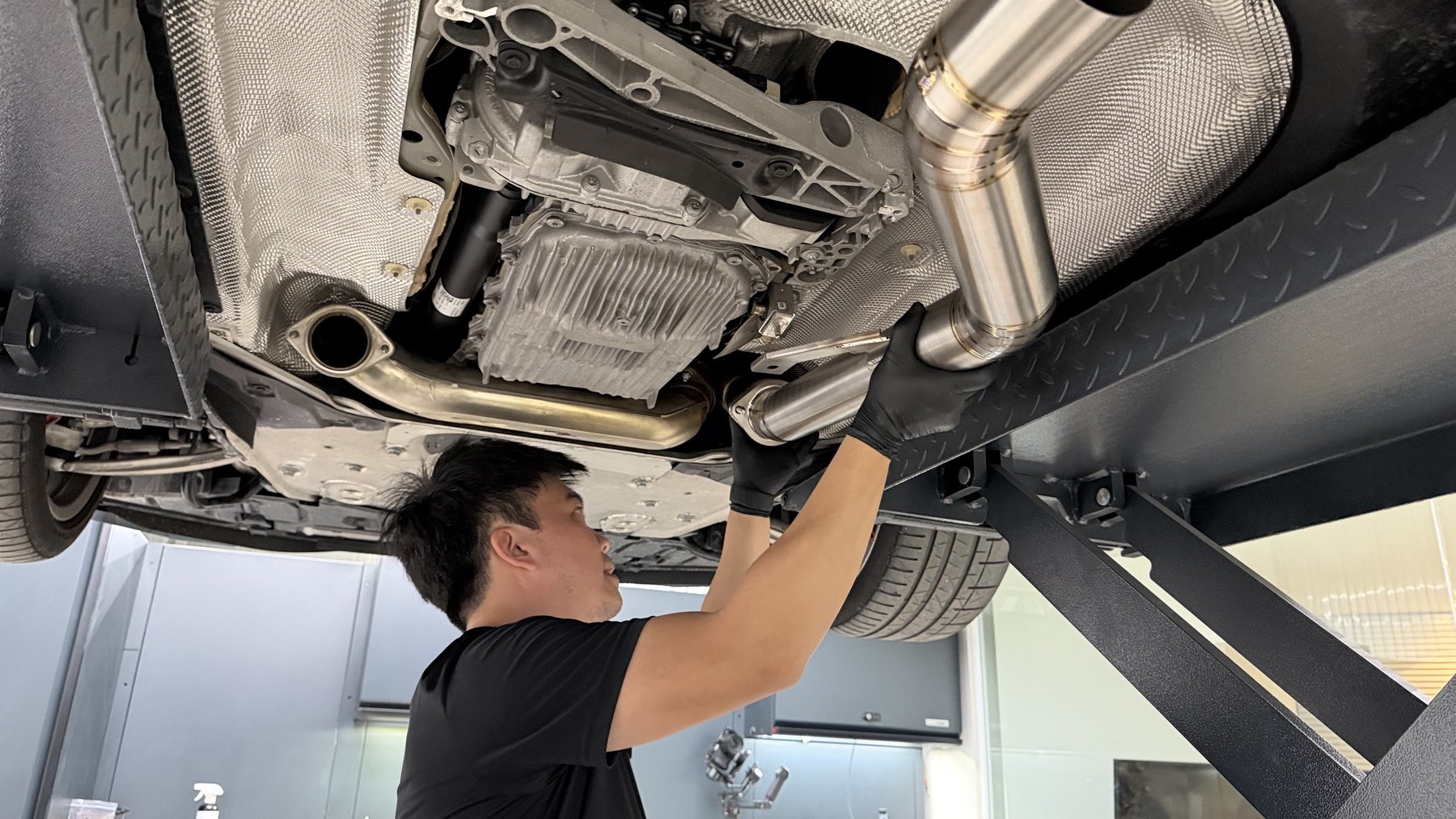 ติดตั้งท่อนหน้า front pipe ท่อไอเสีย BoostLogic BMW M3 CS