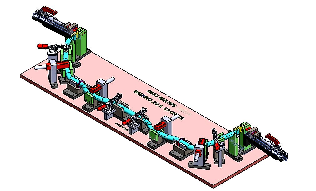 Welding Jig — CAD Design สำหรับเหล็กกันโคลง G-FORCE