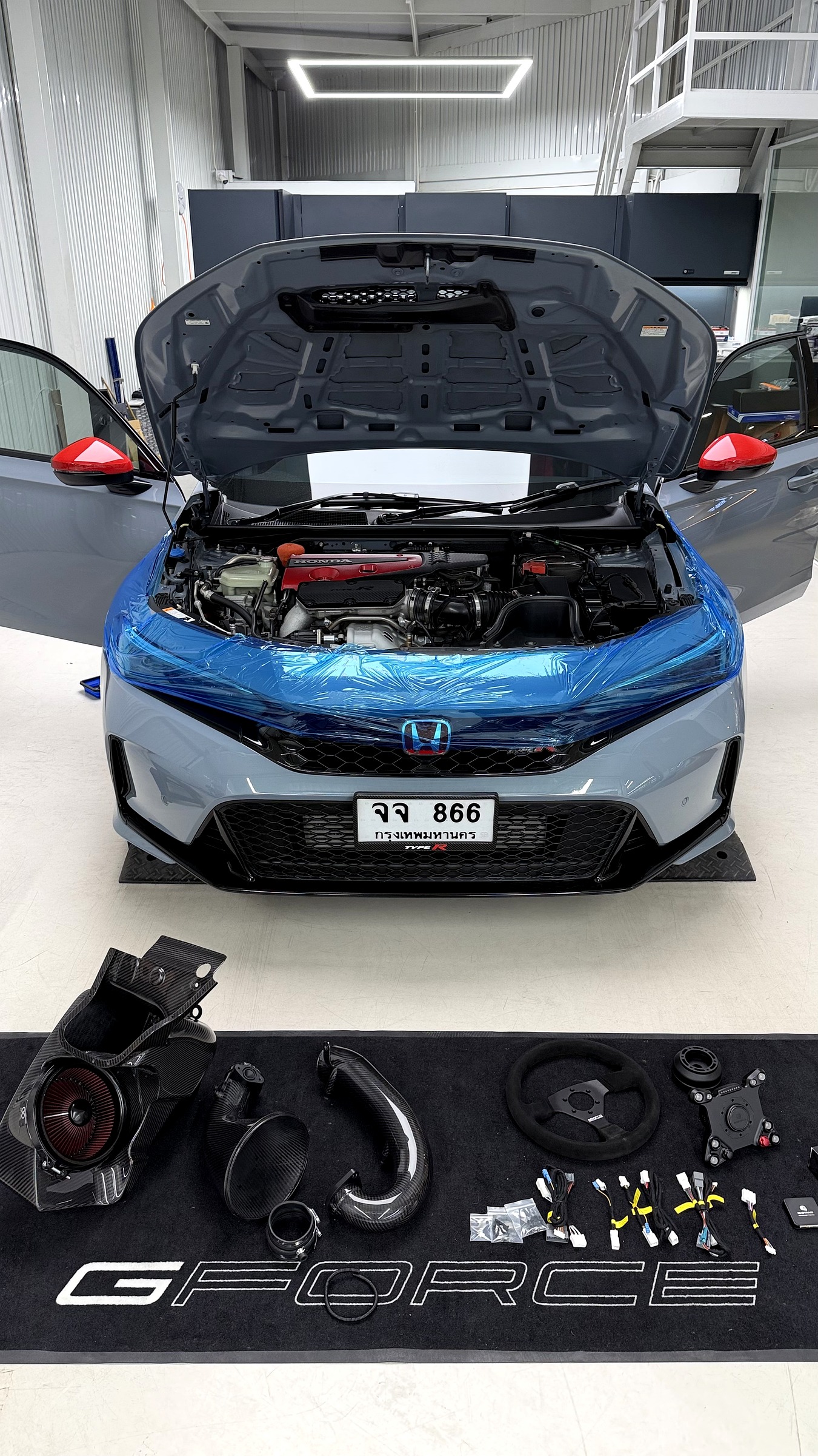 กรองอากาศ Infinity Design และพวงมาลัย JQ Werks บน Honda Civic Type-R FL5 — G-FORCE Thailand