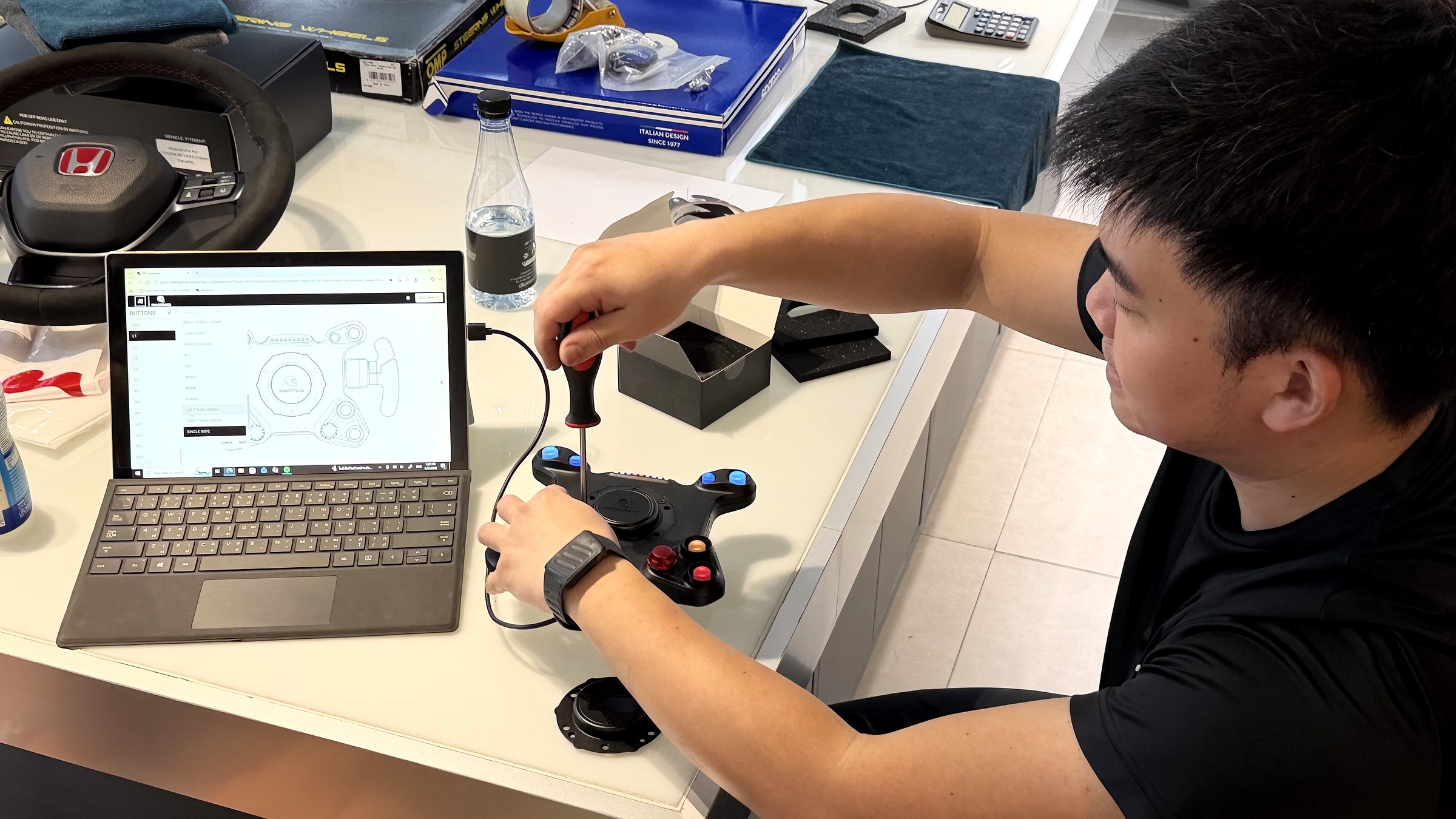 setup ปุ่มกดพวงมาลัย JQ Werks ใช้จอกลางช่วยตั้งค่าได้ option เสริม