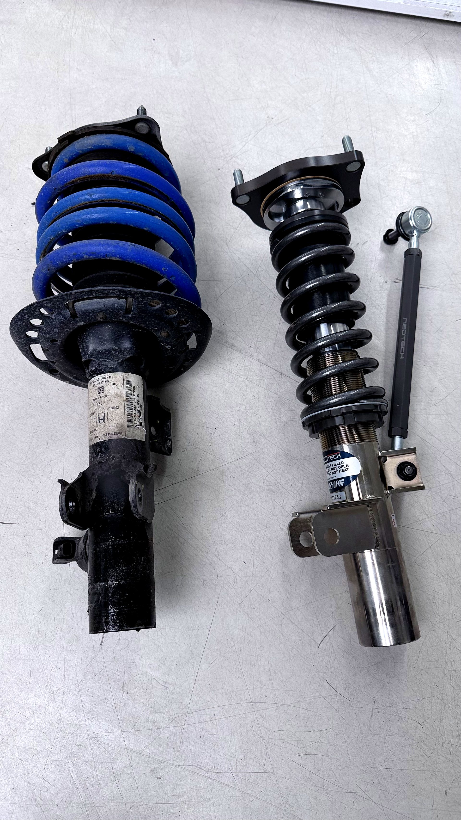 NeoTech Front Coilover vs OE Strut — Honda Civic Type-R FL5