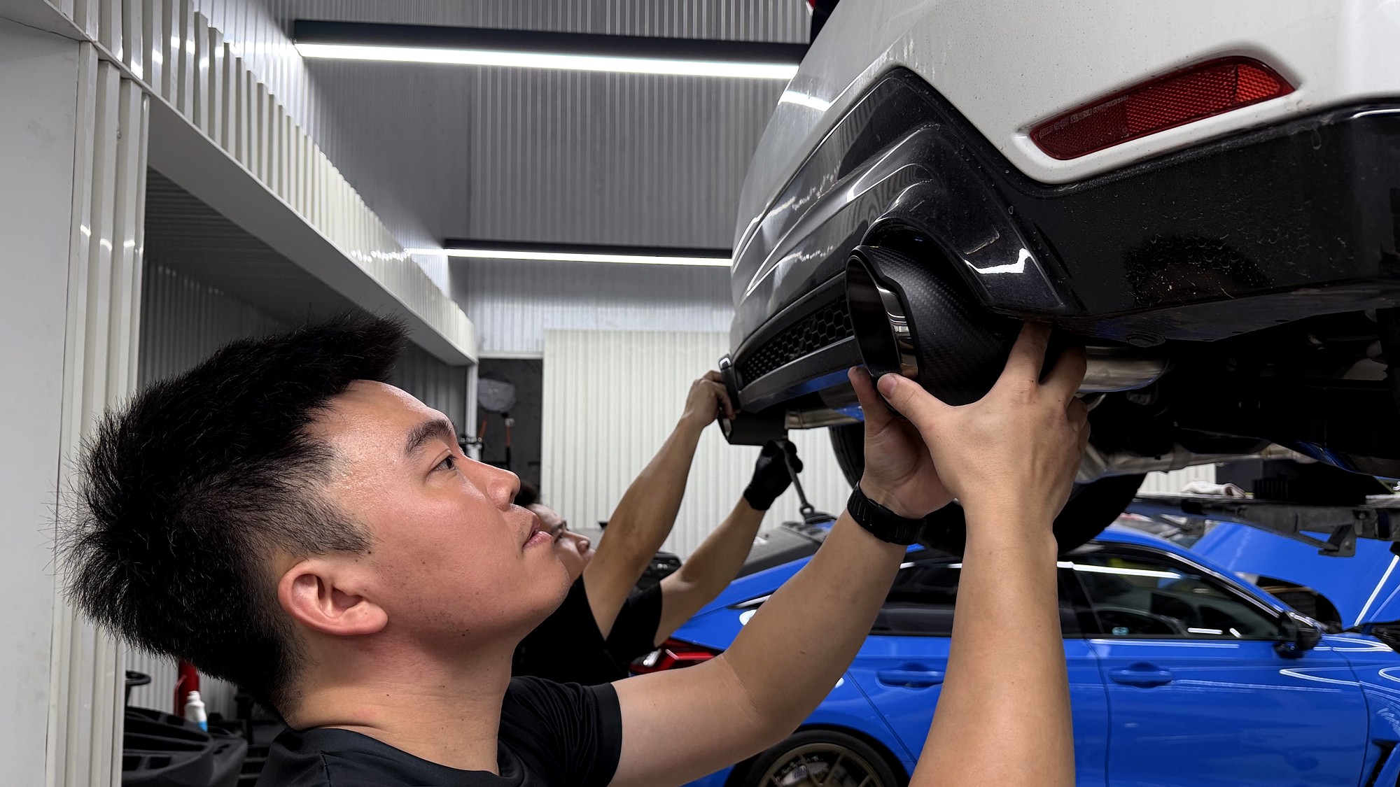 ท่อ TNEER GR Yaris Gen 2 โดย G-FORCE — จัดองศาปลายท่อไอเสีย