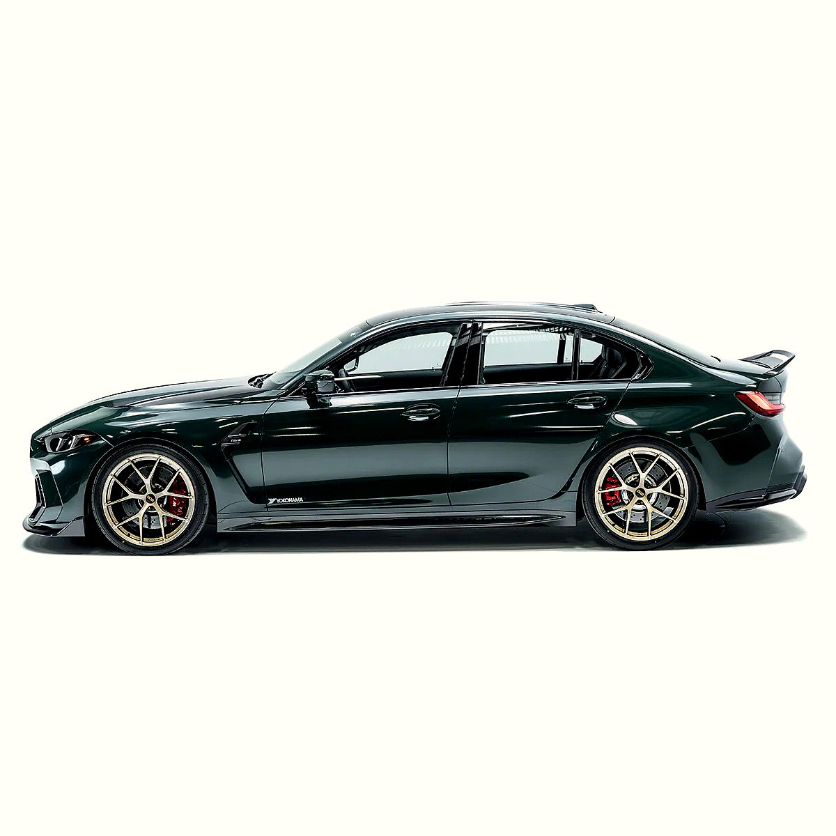 BMW M3 G80 with ADRO Body Kit — full side profile for CFD visualization
