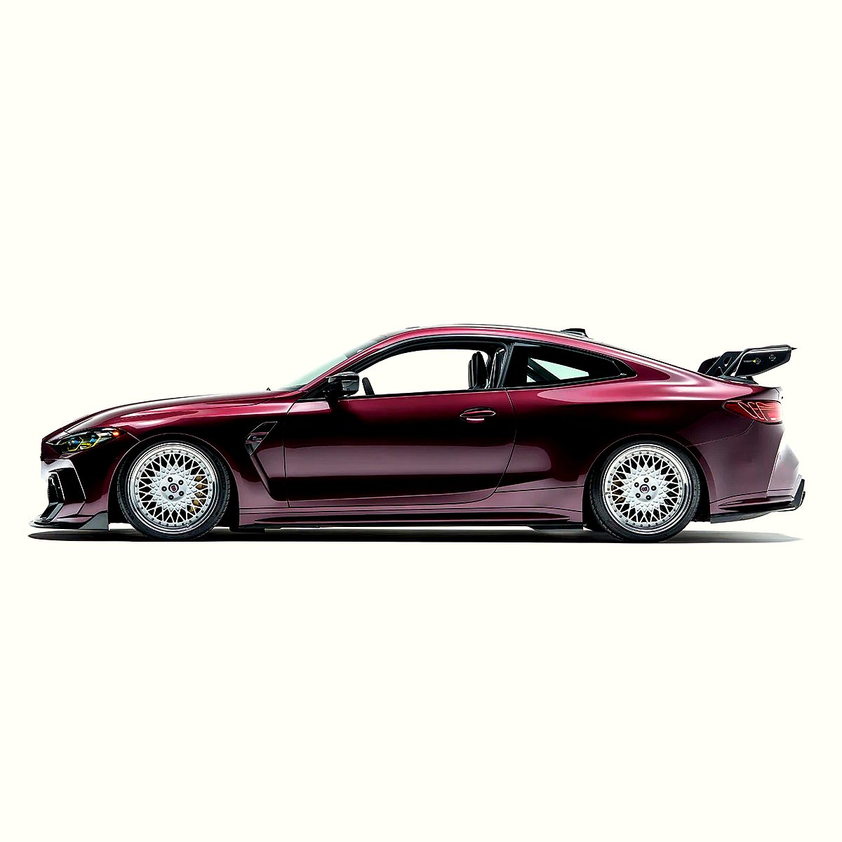 BMW M4 G82 with ADRO V2 Body Kit — full side profile for CFD visualization