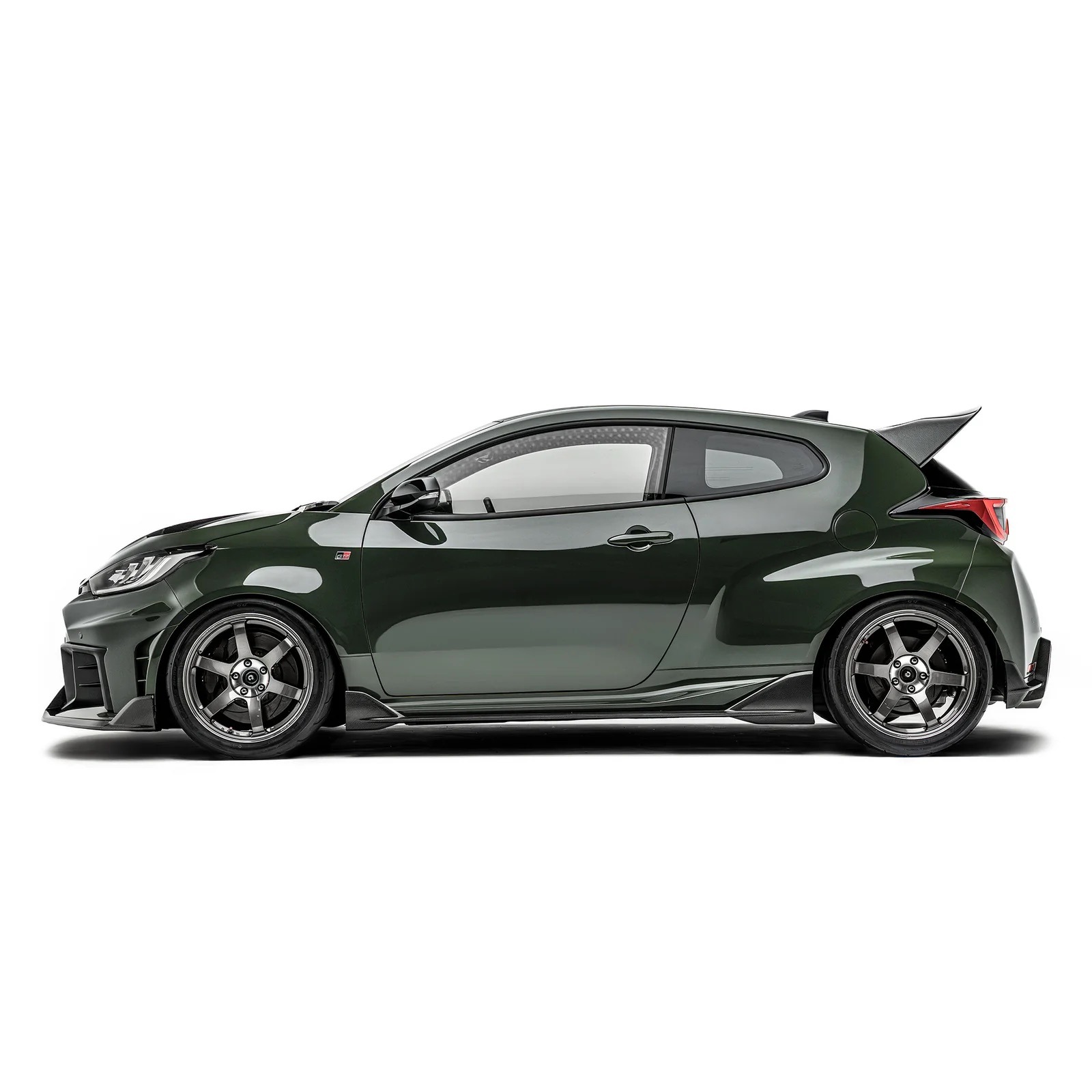 Toyota GR Yaris with ADRO Full Carbon Body Kit — full side profile for CFD visualization