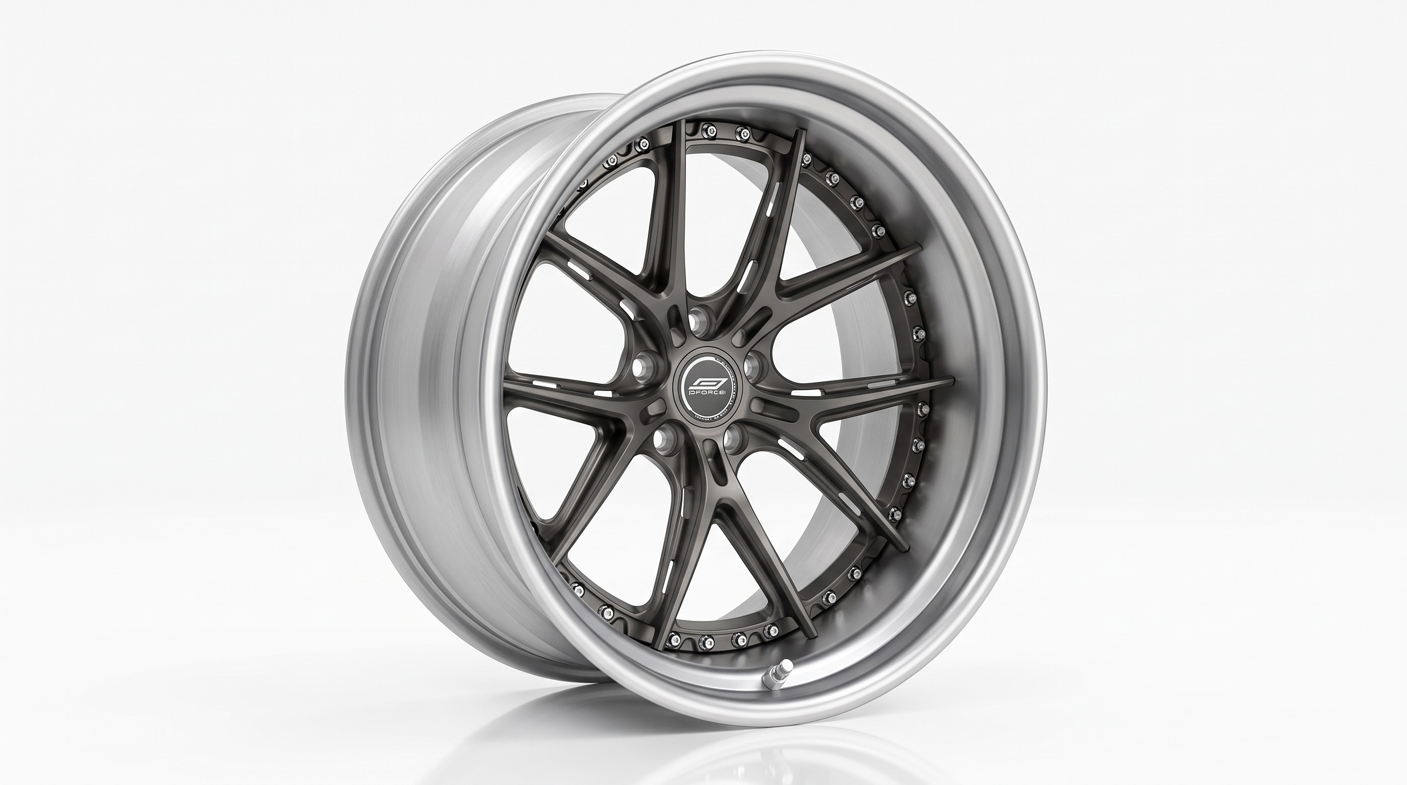ล้อแม็ก 3 ชิ้น G-FORCE FR-S ล้อฟอร์จ 3 Piece หน้าล้อ Satin Grey ขอบล้อ Matte Silver