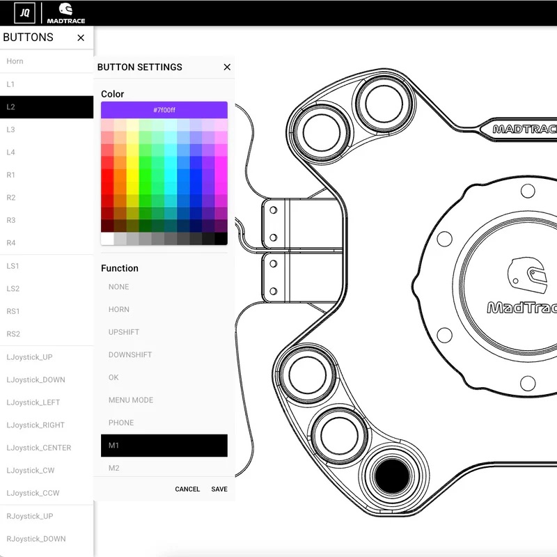 JQ Werks Clubsport — Programmable Button Layout